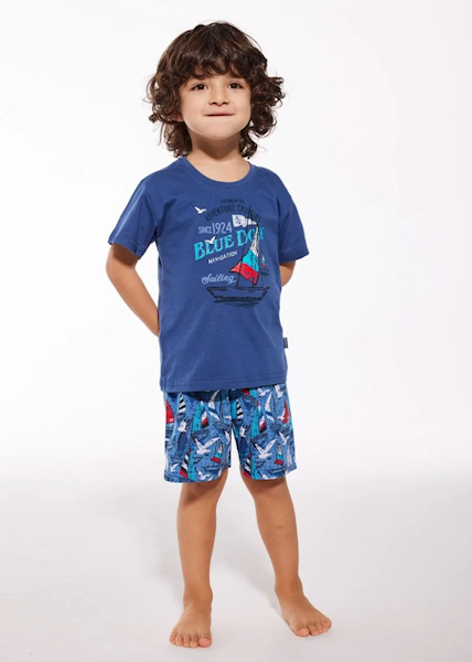 Piżama Cornette Boy blue dock 116 k