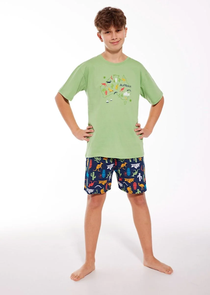 Piżama Cornette Boy Australia zielony 104 k