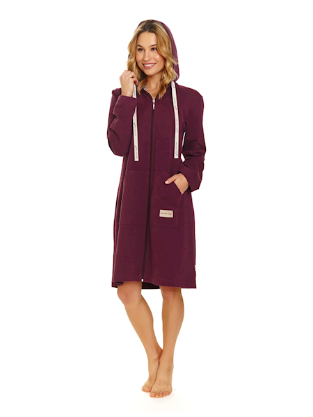 Szlafrok Damski Dr.NAP SMZ.7107 burgundy XXL