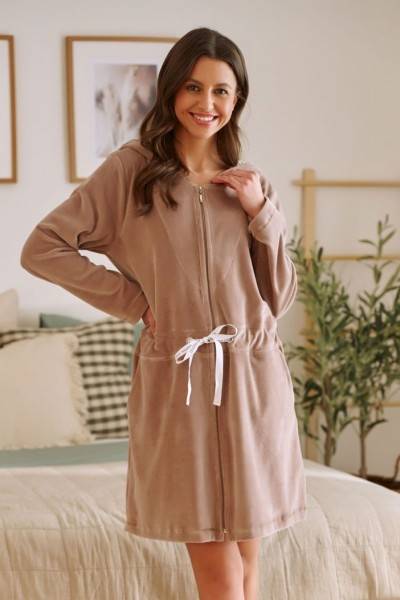Szlafrok Damski Dr nap SWO.1008 beige L