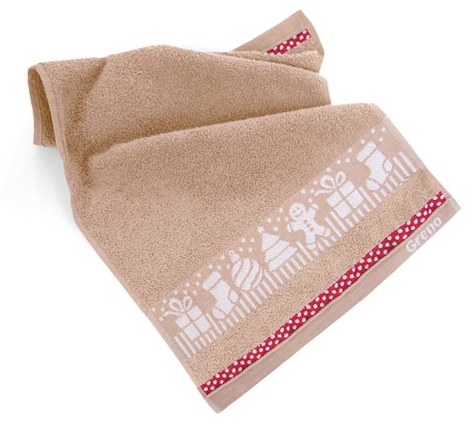 Ręcznik Greno Xmas mess Ciastek 30x50 beż