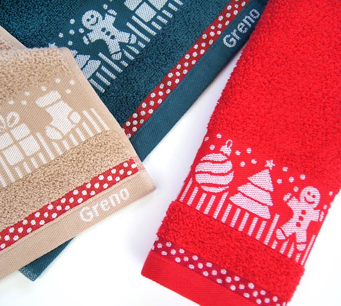 Ręcznik Greno Xmas mess Ciastek 30x50 zielony/turkusowy