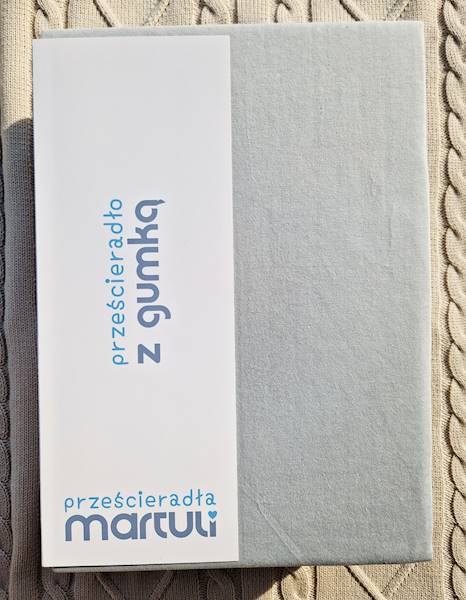 Prześcieradło Martuli Jersey 180x200 silver