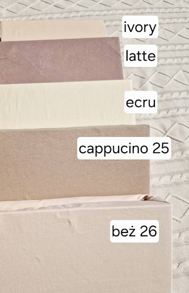 Prześcieradło Martuli Jersey 180x200 ivory