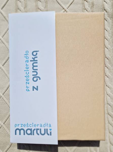 Prześcieradło Martuli Jersey 180x200 ivory