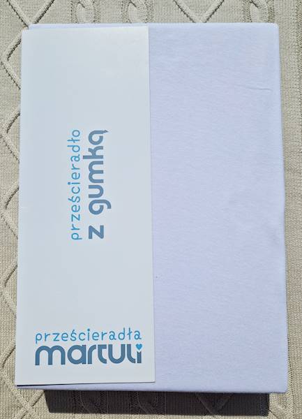 Prześcieradło Martuli Jersey 180x200 white