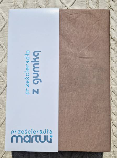 Prześcieradło Martuli Jersey 160x200 latte