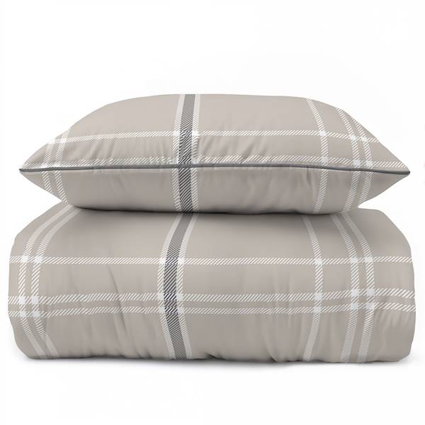 Pościel Martuli Perkal 160x200 5240B Beżowy tartan