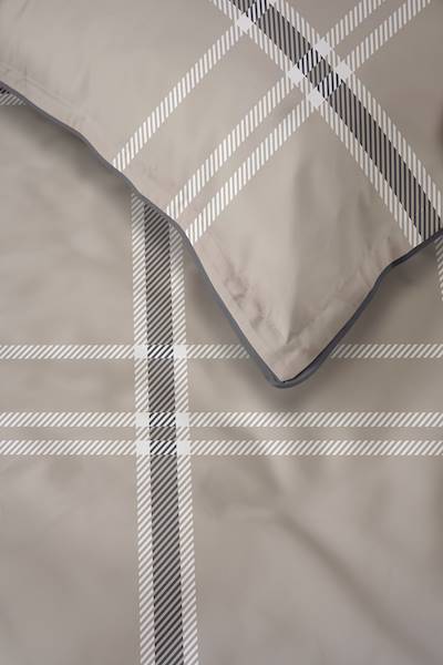 Pościel Martuli Perkal 220x200 5240B Beżowy tartan