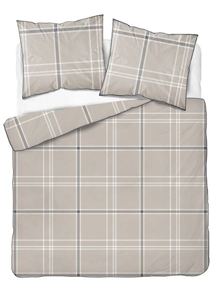 Pościel Martuli Perkal 220x200 5240B Beżowy tartan