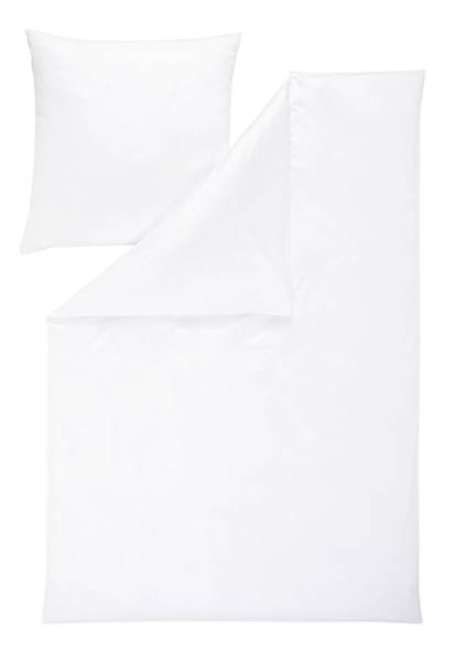 Pościel Estella Mako Satin Basics 155x200 Valetta 7844/100 biała