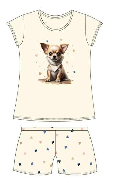 Piżama Cornette Girl Chihuahua 140 k