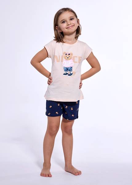 Piżama Cornette Girl Nice brzoskwiniowy 128 k
