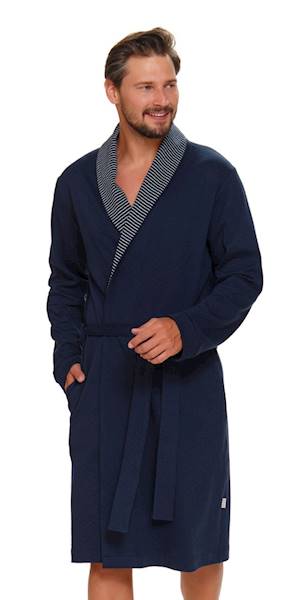 Szlafrok Męski Dr.NAP SMW.5283 XL navy blue