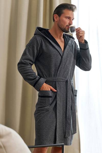 Szlafrok Męski Dr.NAP SMS.7141 Twill M