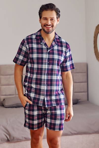 Piżama Dr Nap męska  PMB.7234 burgundy L