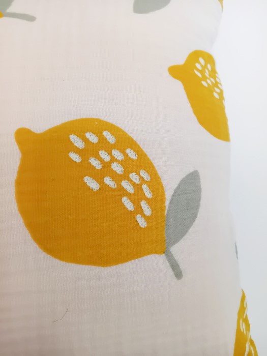 Poszewka muślin Martuli 40x40 CYTRYNKI