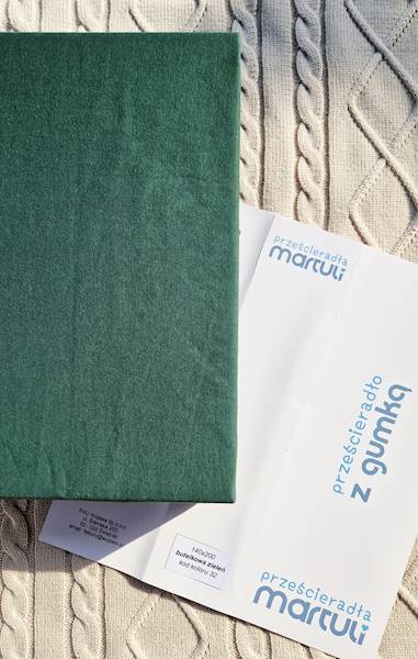 Prześcieradło Martuli Jersey 100x200 32 zieleń butelkowa