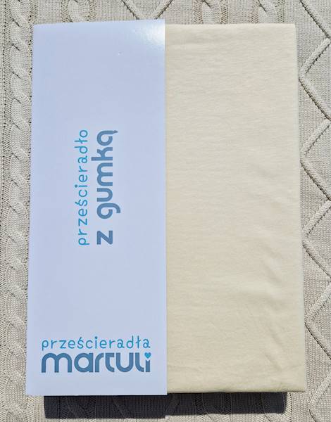 Prześcieradło Martuli Jersey 180x200 2 ecru