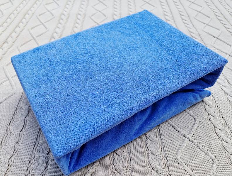 Prześcieradło Martuli Frotte BEZ GUMKI 160x200 38 CIEMNY BLUE