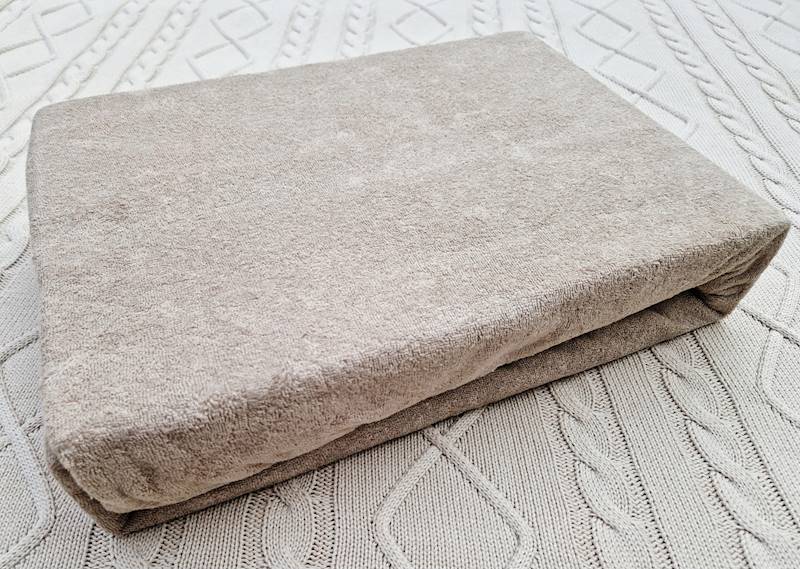 Prześcieradło Martuli Frotte BEZ GUMKI 160x200 25 CAPPUCINO
