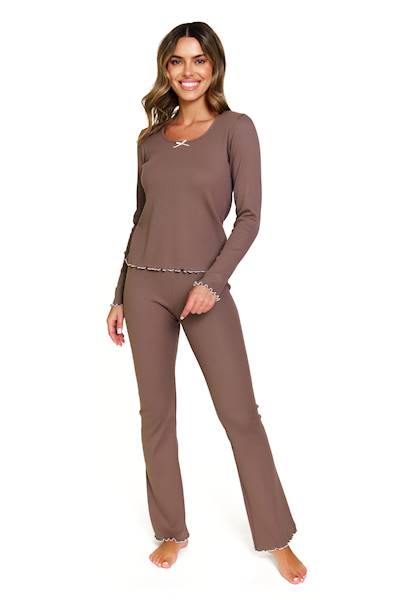 Piżama Dr Nap damska PM.7304 mocha mousse