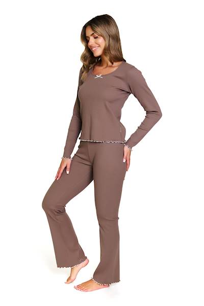 Piżama Dr Nap damska PM.7304 mocha mousse XXL