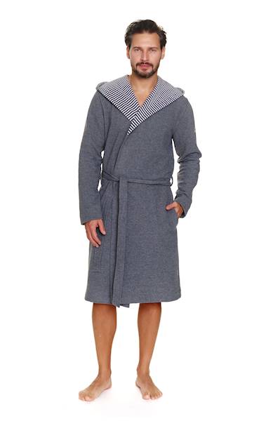 Szlafrok Męski Dr nap SMW.7230 dark grey M