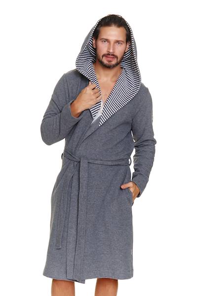 Szlafrok Męski Dr nap SMW.7230 dark grey L