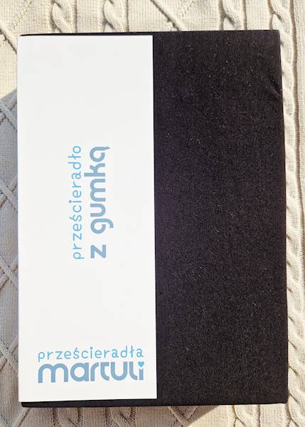 Prześcieradło Martuli Jersey 120x200 28 czarny 