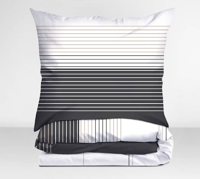 Pościel Bielbaw bawełna 160x200 Bianco Nero