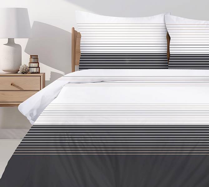 Pościel Bielbaw bawełna 160x200 Bianco Nero