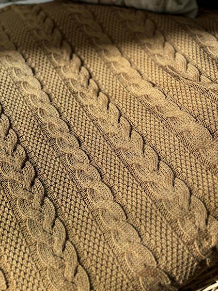 Koc EKO z podszyciem 150x200 czekolada