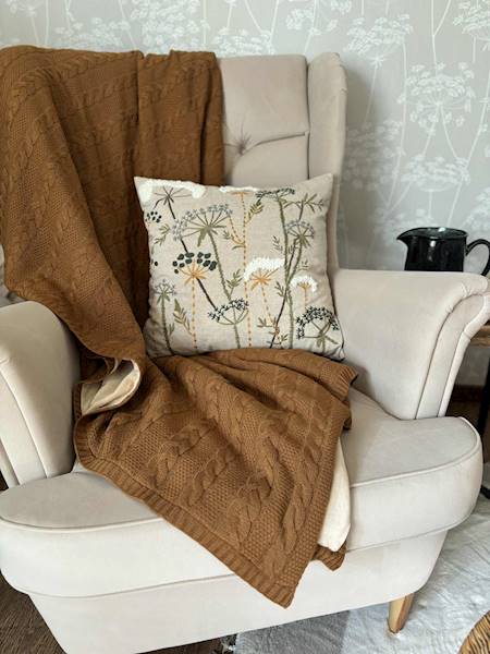 Koc EKO z podszyciem 150x200 czekolada