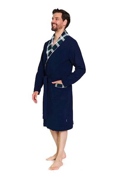 Szlafrok Męski Dr nap SMW.7366 navy blue XXL