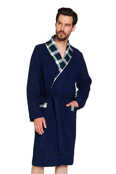 Szlafrok Męski Dr nap SMW.7366 navy blue XXL