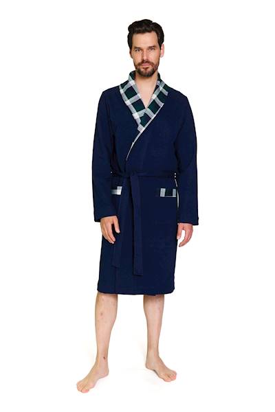 Szlafrok Męski Dr nap SMW.7366 navy blue XXXL