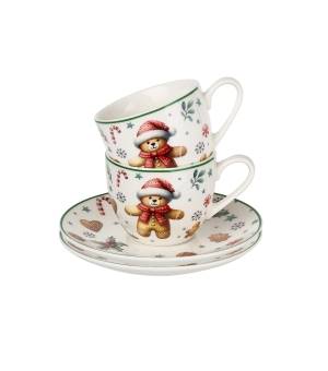 Filiżanka DUO ze spodkiem 270mlx2 Christmas Cuties