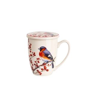 Kubek DUO 360ml z zaparzaczem Christmas Birds 3