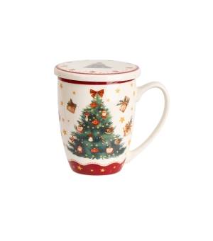 Kubek DUO 360ml z zaparzaczem Christmas Tree 3