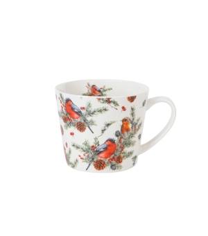 Kubek DUO 600ml prosty Christmas Birds 1