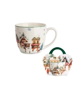 Kubek DUO 460 ml w koszyczku Christmas Village 