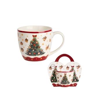 Kubek DUO 460 ml w koszyczku Christmas Tree 3
