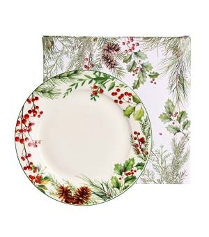 Talerz duży fi 27 Christmas Leaves