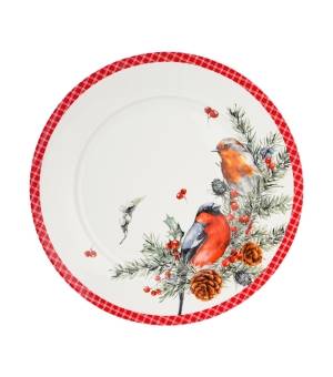 Talerz duży fi 27cm Christmas Birds 1