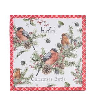 Talerz duży fi 27cm Christmas Birds 1