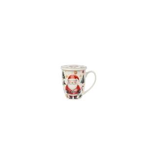 Kubek DUO 360ml z zaparzaczem Santa Claus