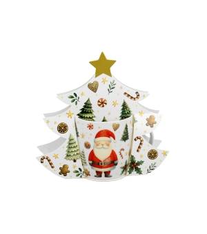 Kubek DUO 400ml w opakowaniu choinka Santa Claus