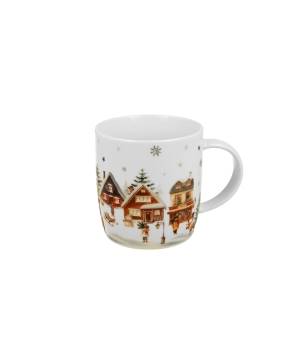 Kubek DUO 400ml w opakowaniu choinka Christmas Village