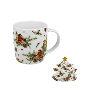 Kubek DUO 400ml w opakowaniu choinka Christmas Birds 1